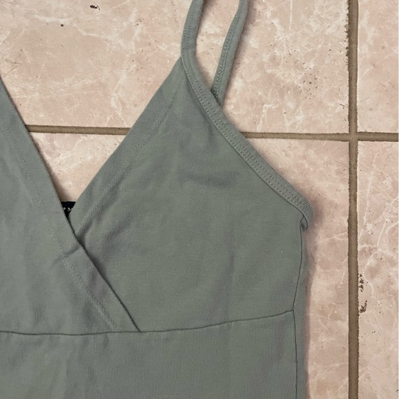 Brandy Melville sage green amara cropped tank - Picture 5 of 5